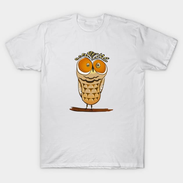 Crazy owl T-Shirt by Avisnanna